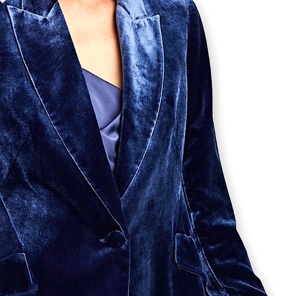 NWOT L'AGENCE Chamberlain Velvet Blazer, 14 - Picture 4 of 14